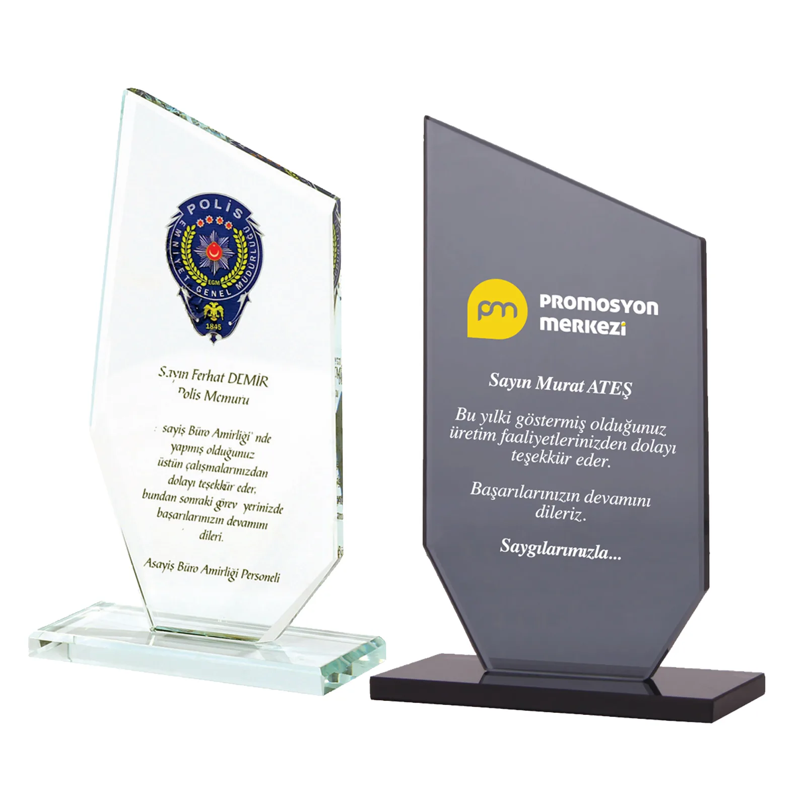 KAŞGAR SİYAH KRİSTAL PLAKET
