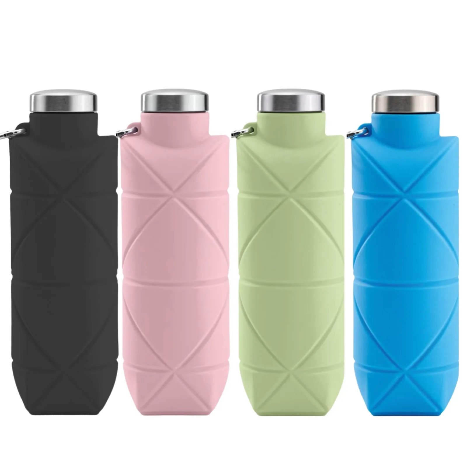 AYDENİZ PEMBE 700 ML KATLANABİLİR SİLİKON MATARA