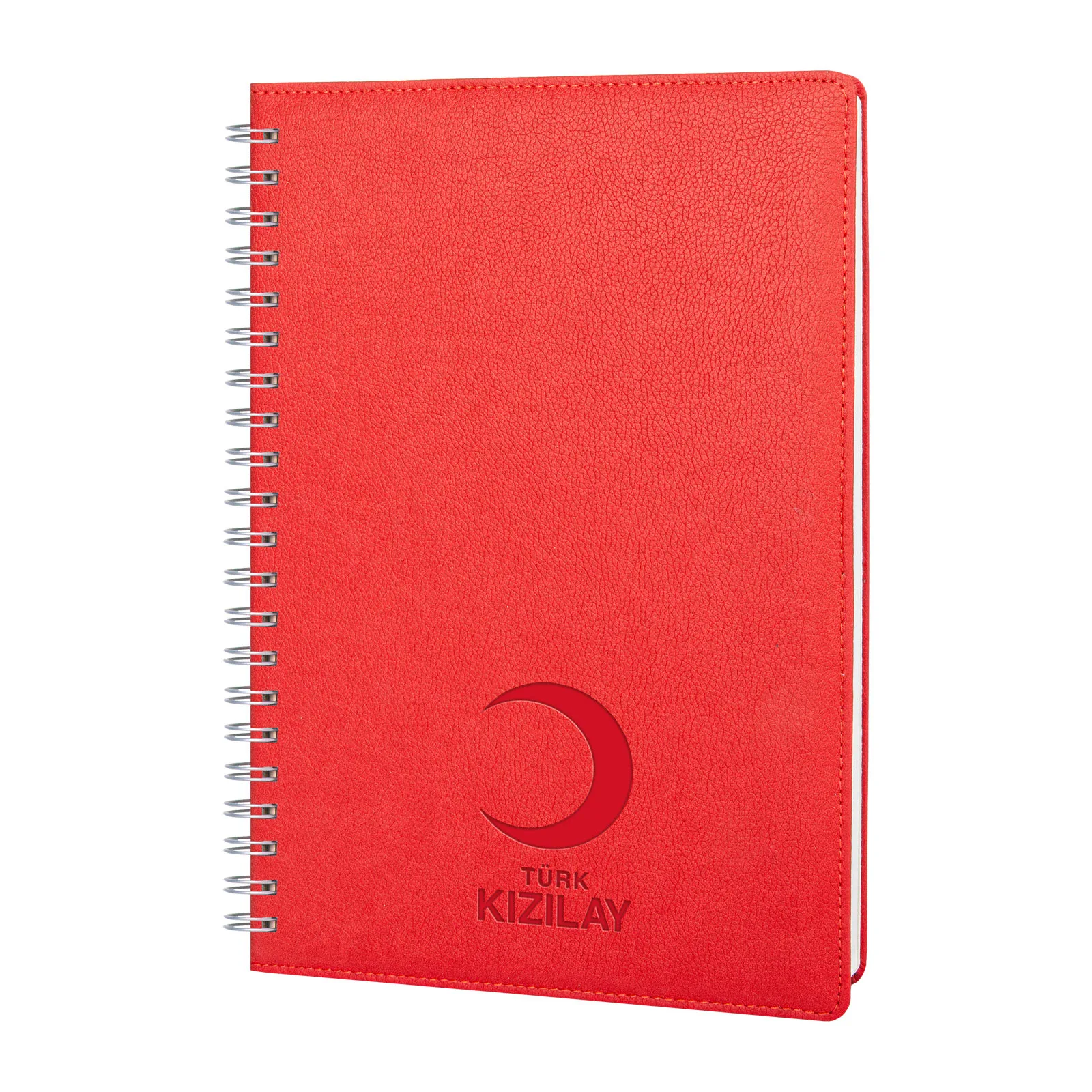 PLEVNE KIRMIZI KARELİ TARİHSİZ SPİRALLİ DEFTER (20x28 CM)