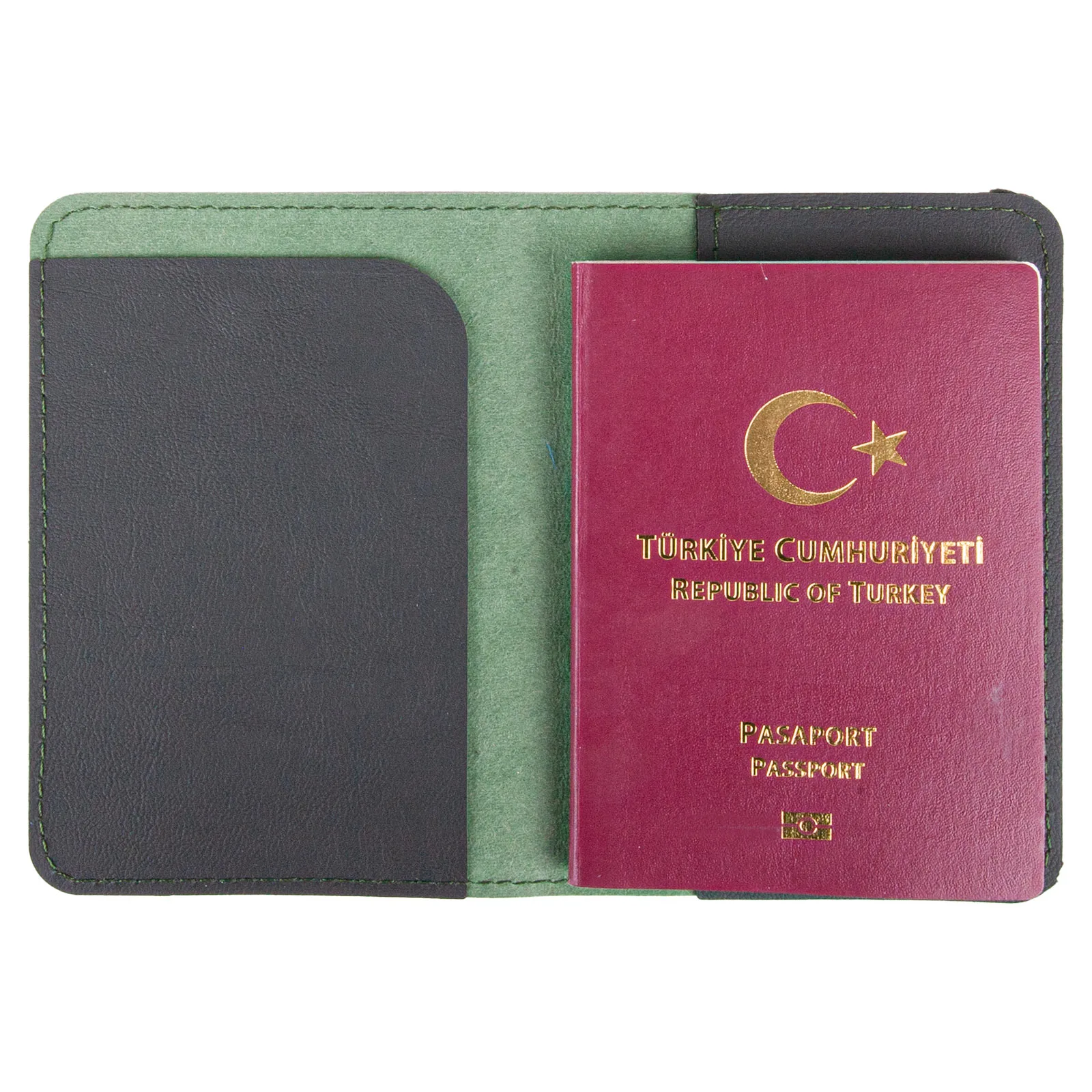 PASAPORTLUK YEŞİL DERİ